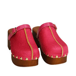 Zuecos fucsia en caballito, tacón 6 cm , Primadonna, 194305215CWFUCS036, 002a