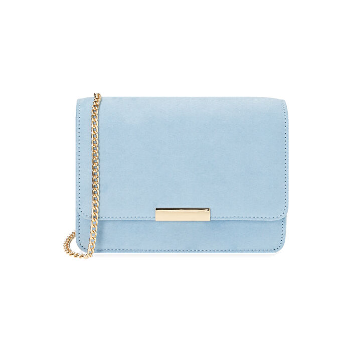 Bolso mujer bandolera azul claro en microfibra | Primadonna Collection