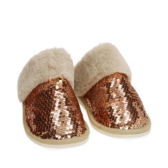 Mules or rose à paillettes, 204702208PLRAOR039, 002a