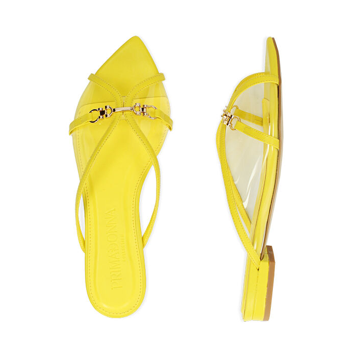 Sandali donna flat gialli in pvc Primadonna Collection