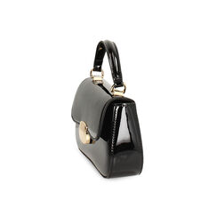 Mini bag nera in vernice con tracolla removibile, Primadonna, 265126560VENEROUNI, 003 preview