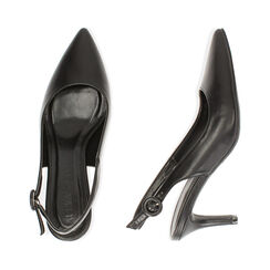 Zapatos destalonados negros, tacón 7 cm, SPECIAL WEEK, 192133673EPNERO038, 003 preview