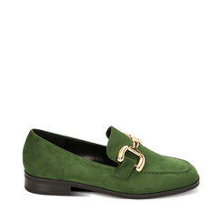 WOMEN SHOES MOCASSINS MICROFIBER VERD, Primadonna, 224986001MFVERD036, 001a