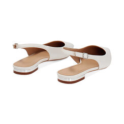 Bailarinas destalonadas blancas elegantes, Zapatos, 274906001EPBIAN035, 004 preview