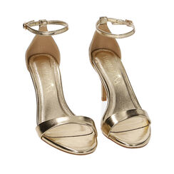 Sandales à talons dorées en laminé, Primadonna, 234961505LMOROG036, 002a