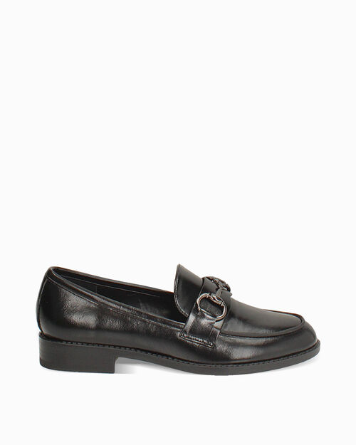 WOMEN SHOES MOCASSINS SYNTHETIC GLOSSY N, BLACK