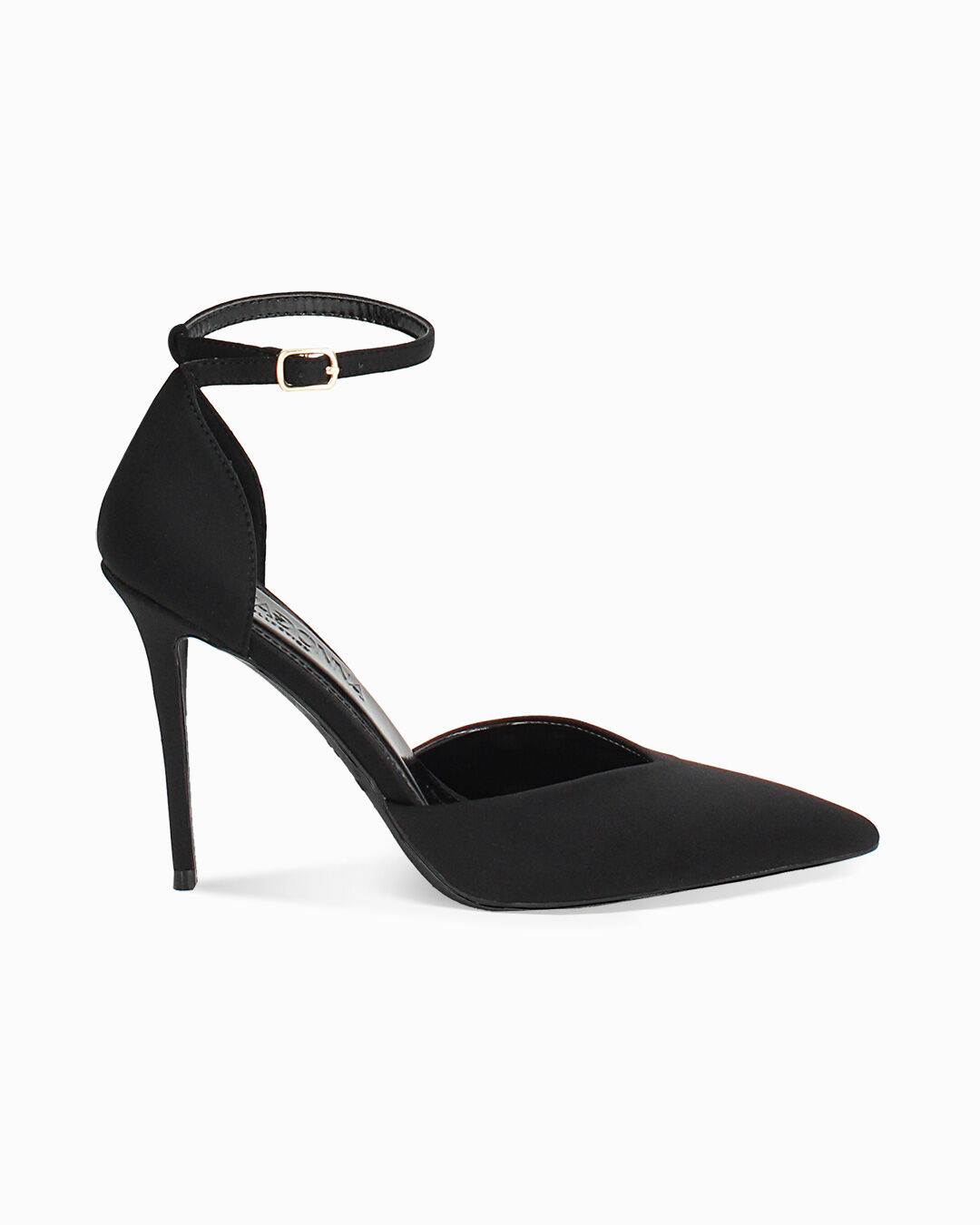 Décolleté open shank nere con tacco 10 cm