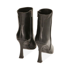 Ankle boots neri in pelle, tacco 10 cm , Primadonna, 20L670011PENERO035, 003 preview