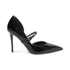Sandalia abierta negra con tacón de 10 cm para un look audaz, Primadonna, 262130659VENERO035, 001 preview