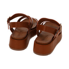 Sandali cognac, zeppa 4 cm, Primadonna, 214926171EPCOGN035, 003 preview