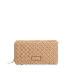 Portafoglio donna beige intrecciato, Primadonna, 255700503EIBEIGUNI, 001a