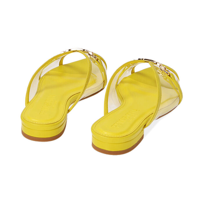 Sandali donna flat gialli in pvc Primadonna Collection