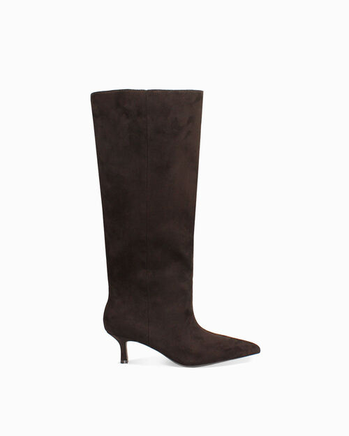 Stivali testa di moro tacco 5,6 cm, DK BROWN