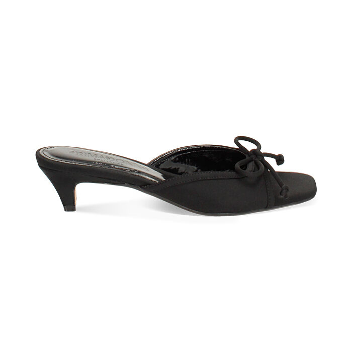 Mules de punta abierta mujer negras en tejido, Primadonna, 254927801LYNERO041