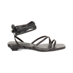 Sandalo donna nero intrecciato, Primadonna, 25P800119EPNERO035, 001 preview
