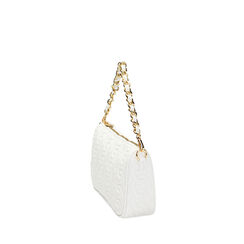Minibag bianca con catenina, 235125757EPBIANUNI, 002a