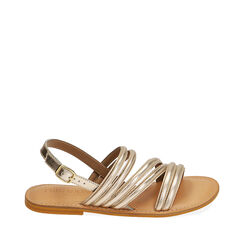 Sandali oro in pelle, Primadonna, 216702071PEOROG036, 001a