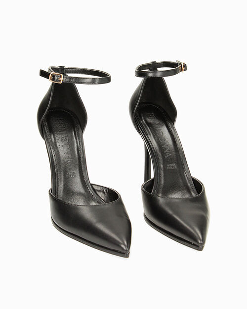 D&eacute;collet&eacute; Open Shank nere, tacco 10 cm, BLACK