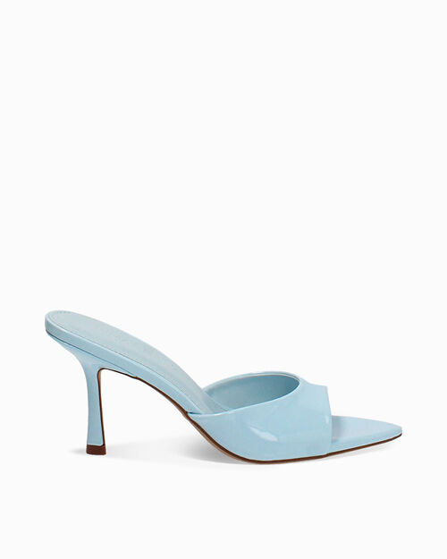 Mules in vernice celeste, LT BLUE