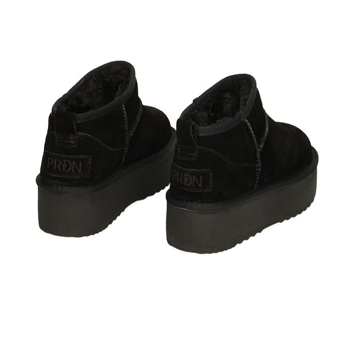 Stivaletti donna platform neri in camoscio Primadonna Collection