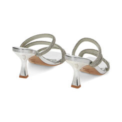 Mules open toe mujer plata en laminado con piedras, Primadonna, 254923451LPARGE035, 004 preview