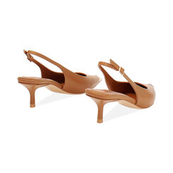 D&eacute;collet&eacute; slingback donna cognac, tacco 5,5 cm, Primadonna, 252159103EPCOGN035, 004 preview
