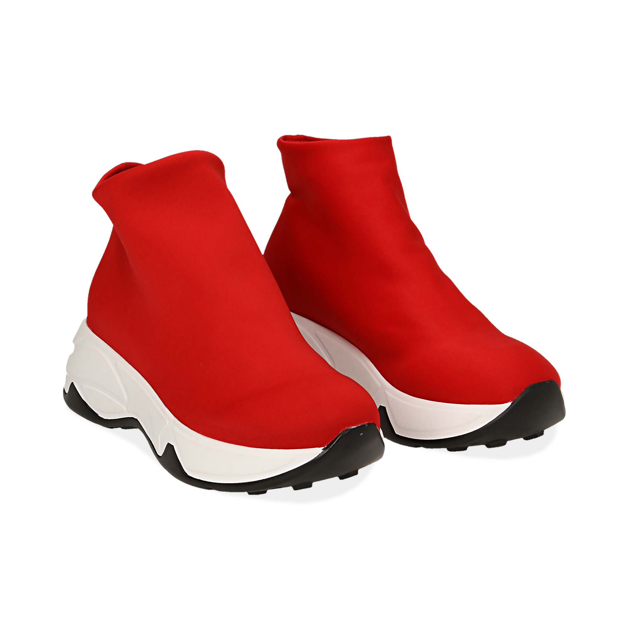 sneakers rosse con zeppa