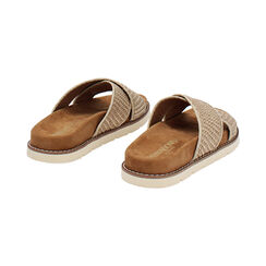 Sandali bassi donna beige in raffia, Primadonna, 25P347702RFBEIG036, 004 preview