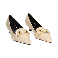 Décolleté panna in naplak, tacco 3,5 cm, Primadonna, 244922901NPPANN035, 002 preview