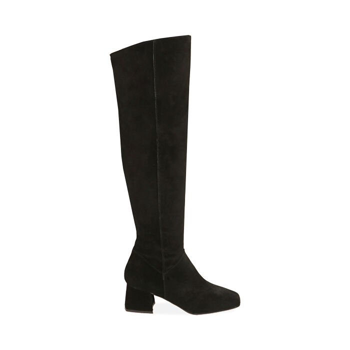 Bottes noires daim outlet