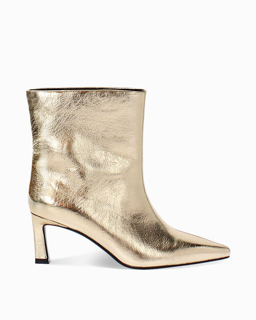 ZAPATOS BOTAS CA&Ntilde;A CORTA LAMINADO OROG, GOLD