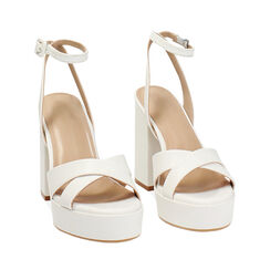 Sandale à talon femme blanche décontractée, Primadonna, 252723513EPBIAN036, 003 preview