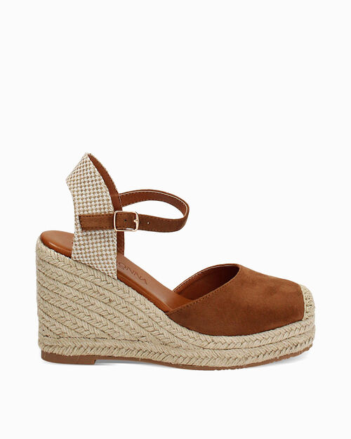 Campesine cognac tacco 9,5 cm, COGNAC