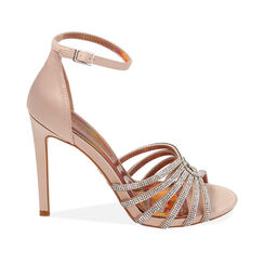 WOMEN SHOES SANDAL SATIN NUDE, Primadonna, 212105620RSNUDE035, 001 preview