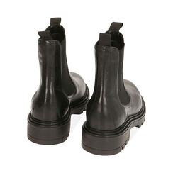Chelsea boots neri in pelle, tacco 3,5 cm , Primadonna, 207710840PENERO035, 003 preview