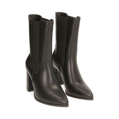 Chelsea boots neri, tacco 9 cm , SALDI, 183016692EPNERO036, 002 preview