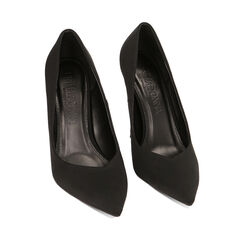 D&eacute;collet&eacute; nere in tessuto, tacco 10,5 cm, Primadonna, 222186102LYNERO036, 002a