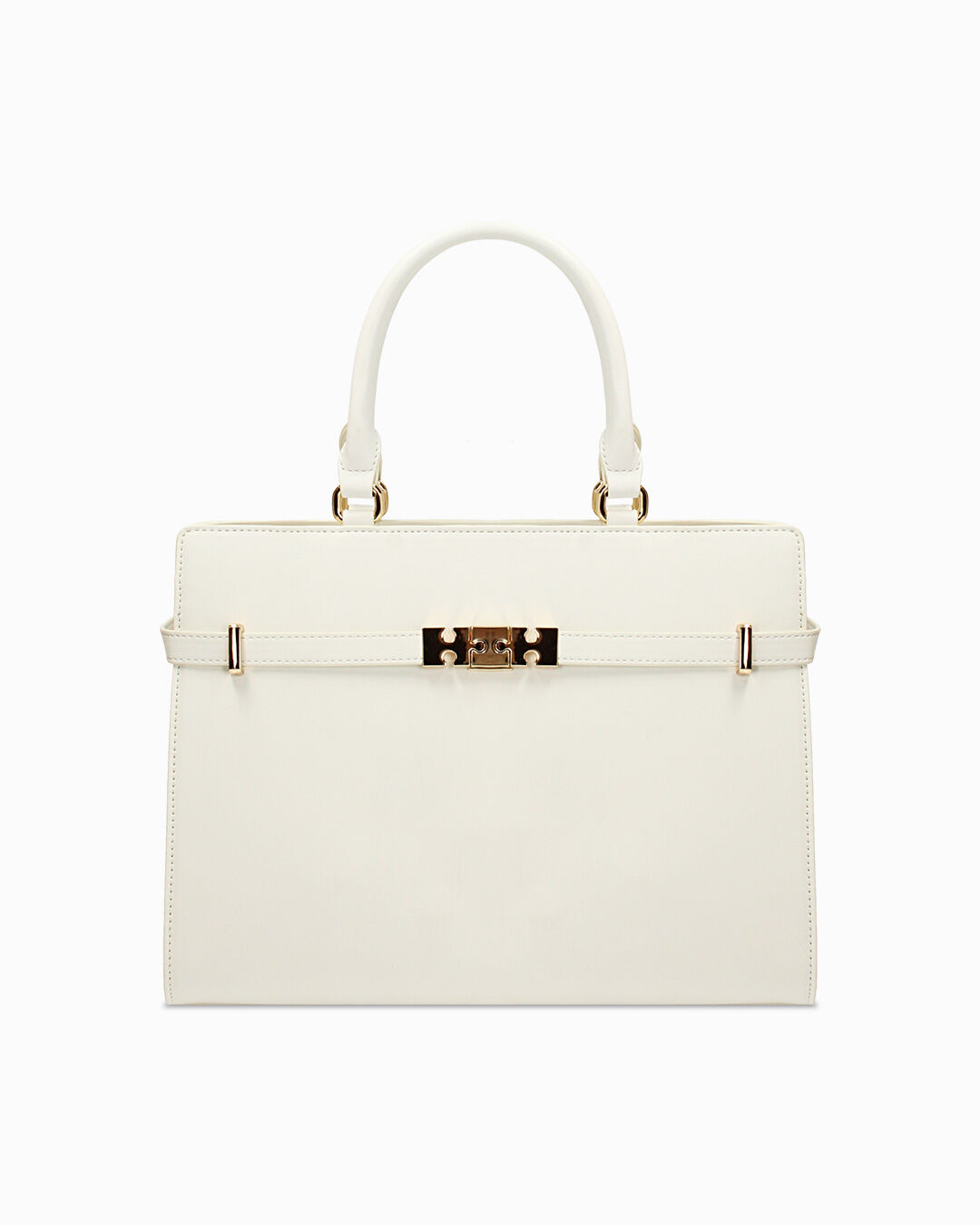 Borsa a mano bianca con dettagli eleganti