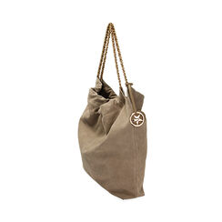 Borsa a spalla taupe in camoscio, Primadonna, 22U309912CMTAUPUNI, 002 preview