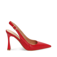 Décolleté slingback donna rosse, tacco 9,5 cm, Primadonna, 252141201EPROSS035, 001a