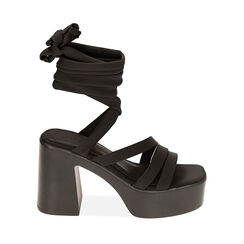 ZAPATOS SANDALIA LYCRA NERO, Primadonna, 212720507LYNERO035, 001a