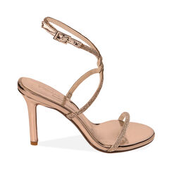 Sandali rosa oro, tacco 11 cm, Primadonna, 21N315507LMRAOR035, 001a