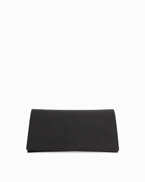 Pochette nera con tracolla removibile, BLACK