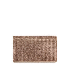 Pochette femme rose or en laminé avec pierres, Primadonna, 255108825LPRAORUNI, 001a