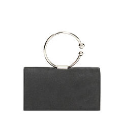 Minibag nera quadrata in raso, Primadonna, 235102425RSNEROUNI, 001a