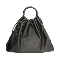 Borsa a mano nera con manico circolare, Primadonna, 262341875EPNEROUNI, 006 preview