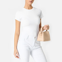 Mini bolso de mujer beige, Primadonna, 255126107EPBEIGUNI, 002a