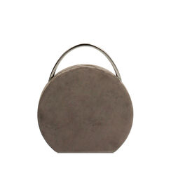 Clutch grigia in microfibra con tracolla removibile, Primadonna, 261123006MFGRIGUNI, 001a