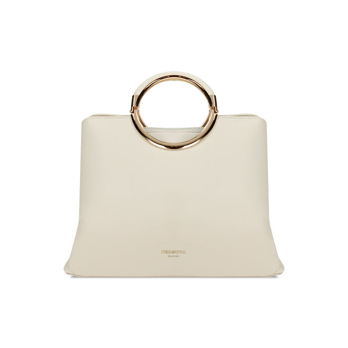Bolso de mano crema con bandolera removible, Primadonna, 272323636EPPANNUNI