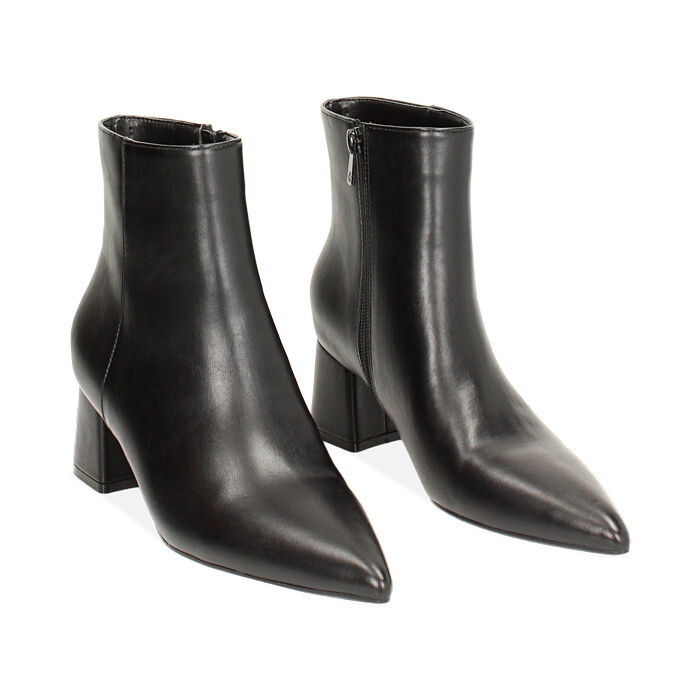Tronchetto nero tacco largo 6 cm I Primadonna Collection